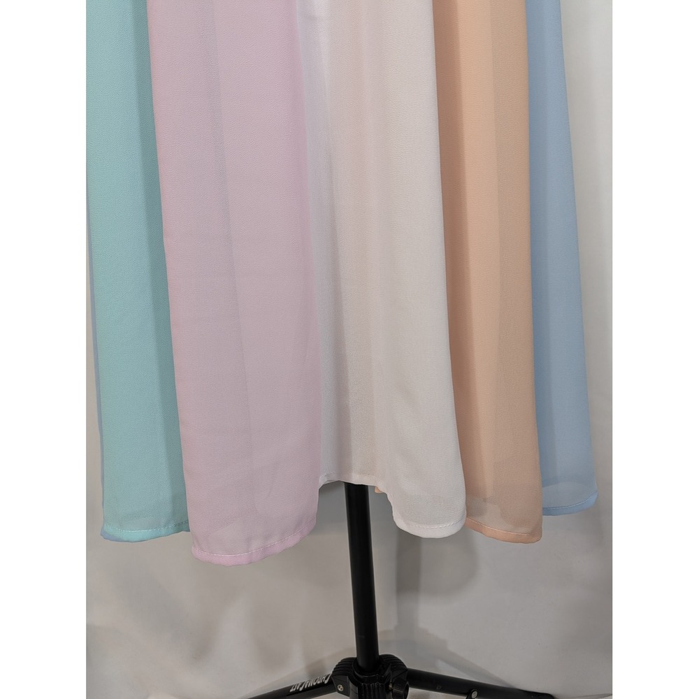 Lulus Pastel Colorblock Chiffon Maxi Dress Adjustable Strap Small NWT Minor Flaw - Picture 12 of 13